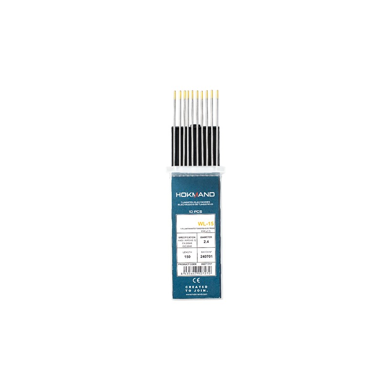 ELECTRODO DE TUNGSTENO WL15 - DORADO